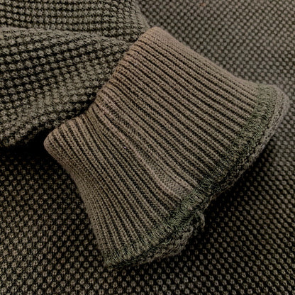 【中古品】【メンズ】 KANOKO MOSS STITCH CREW 2003-027 鹿の子 モスステッチ クルー 長袖 トップス 140-250216-as-29-izu サイズ：2 カラー：グリーン 万代Net店