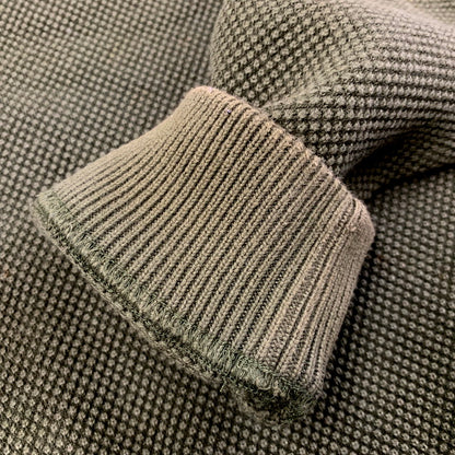 【中古品】【メンズ】 KANOKO MOSS STITCH CREW 2003-027 鹿の子 モスステッチ クルー 長袖 トップス 140-250216-as-29-izu サイズ：2 カラー：グリーン 万代Net店