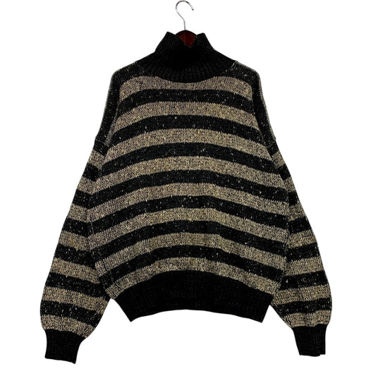 【中古品】【メンズ】 CROSSINGS クロッシングス 90S TURTLE NECK BORDER KNIT タートルネック ボーダーニット USA製 長袖 トップス 146-250216-as-31-izu サイズ：XL カラー：グレー系 万代Net店