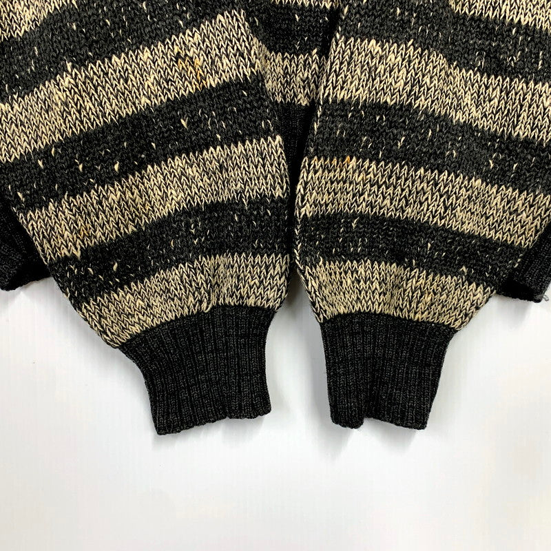 【中古品】【メンズ】 CROSSINGS クロッシングス 90S TURTLE NECK BORDER KNIT タートルネック ボーダーニット USA製 長袖 トップス 146-250216-as-31-izu サイズ：XL カラー：グレー系 万代Net店