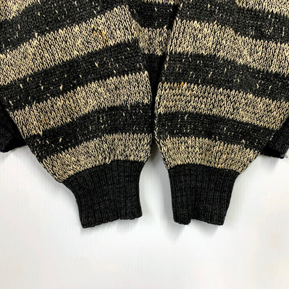 【中古品】【メンズ】 CROSSINGS クロッシングス 90S TURTLE NECK BORDER KNIT タートルネック ボーダーニット USA製 長袖 トップス 146-250216-as-31-izu サイズ：XL カラー：グレー系 万代Net店