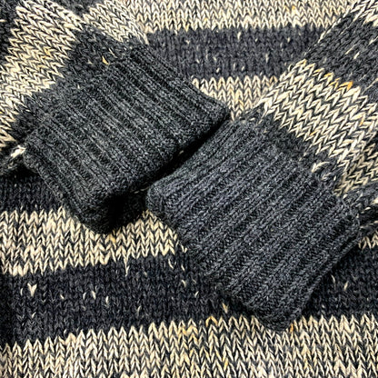 【中古品】【メンズ】 CROSSINGS クロッシングス 90S TURTLE NECK BORDER KNIT タートルネック ボーダーニット USA製 長袖 トップス 146-250216-as-31-izu サイズ：XL カラー：グレー系 万代Net店