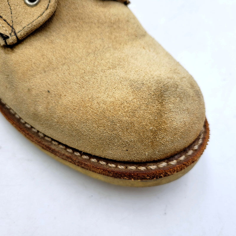 【現状渡し品】【メンズ/レディース】 RED WING レッドウィング 6INCH PLAIN TOE TAN ROUGH OUT SUEDE 8167 6インチ プレーントゥ タンラフアウト スエード USA製 2012年製 ブーツ シューズ 靴 164-250216-as-24-izu サイズ：26cm カラー：ベージュ 万代Net店