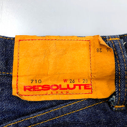 【中古品】【レディース】  RESOLUTE リゾルト DENIM PANTS 710 デニムパンツ ジーンズ ボトムス 168-250217-as-06-izu サイズ：26×28 カラー：インディゴ 万代Net店