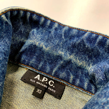 【中古品】【メンズ】 A.P.C. アーペーセー DENIM JACKET 4114423 デニムジャケット アウター 141-250217-as-04-izu サイズ：XS カラー：インディゴ 万代Net店