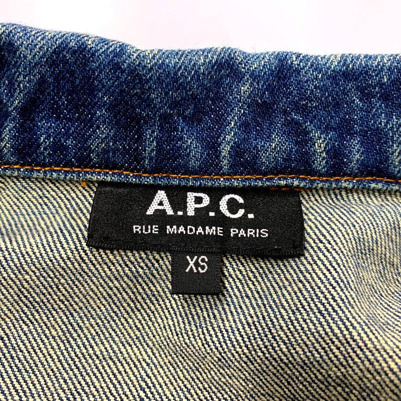 【中古品】【メンズ】 A.P.C. アーペーセー DENIM JACKET 4114423 デニムジャケット アウター 141-250217-as-04-izu サイズ：XS カラー：インディゴ 万代Net店