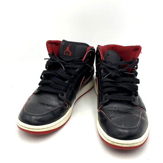 【中古品】【メンズ】 NIKE ナイキ 554724-028 AIR JORDAN 1 RETRO MID エアジョーダン 1 レトロ ミッド 靴 スニーカー シューズ 160-250219-ma-03-izu サイズ：27cm カラー：BLACK RED WHITE 万代Net店