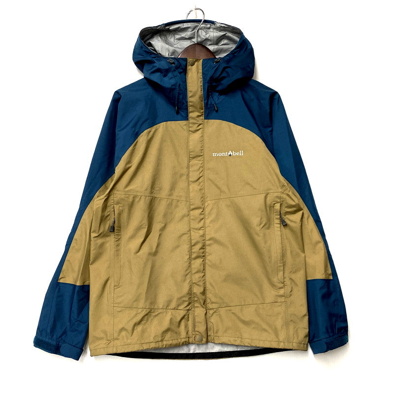 【中古品】【メンズ】 mont-bell モンベル THUNDER PASS JACKET 1128344 サンダーパス ジャケット アウター 144-250218-as-09-izu サイズ：S カラー：ベージュ×ブルー系 万代Net店