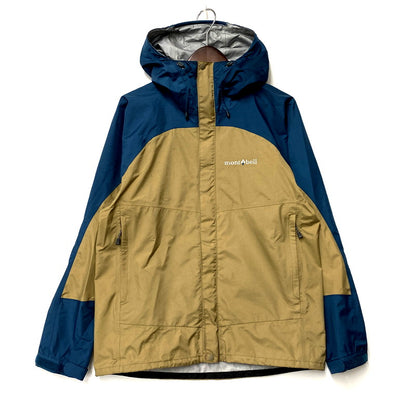 【中古品】【メンズ】 mont-bell モンベル THUNDER PASS JACKET 1128344 サンダーパス ジャケット アウター 144-250218-as-09-izu サイズ：S カラー：ベージュ×ブルー系 万代Net店