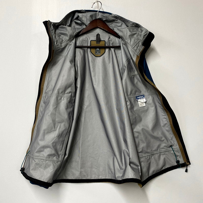 【中古品】【メンズ】 mont-bell モンベル THUNDER PASS JACKET 1128344 サンダーパス ジャケット アウター 144-250218-as-09-izu サイズ：S カラー：ベージュ×ブルー系 万代Net店