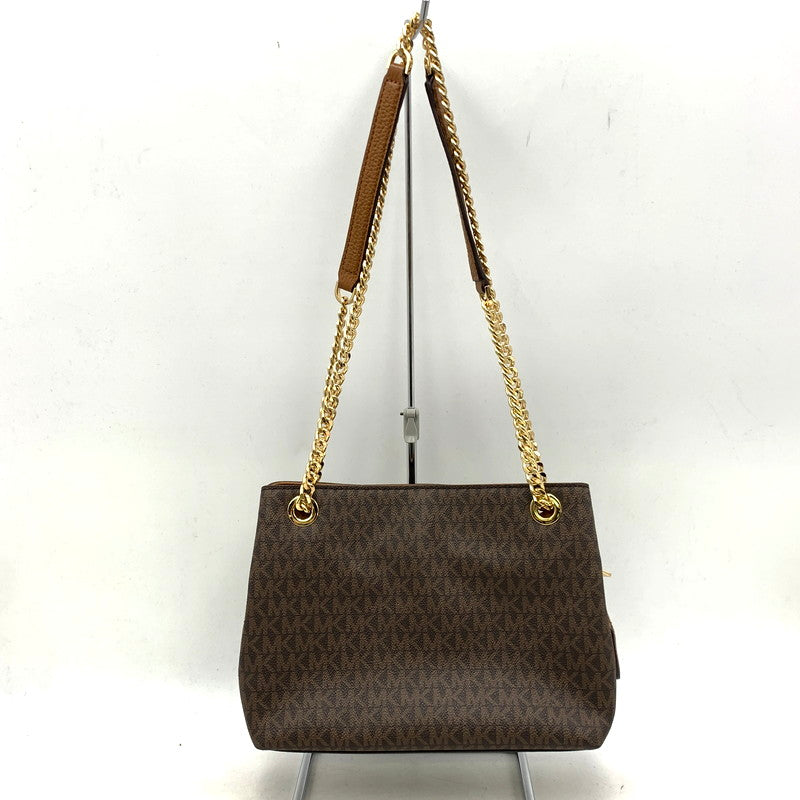 【中古品】【レディース】 Michael Kors マイケルコース 35S9GTTM2B MK SIGNETURE CHAIN SHOULDER BAG MKシグネチャー チェーンショルダーバッグ 鞄 カバン 188-250219-ma-10-izu カラー：ブラウン 万代Net店