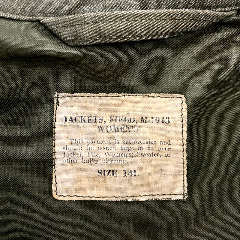 【現状渡し品】【レディース】  U.S.ARMY ユーエスアーミー  WOMEN'S FIELD JACKET M-1943 フィールドジャケット アウター 146-250218-as-13-izu サイズ：14L カラー：カーキ系 万代Net店