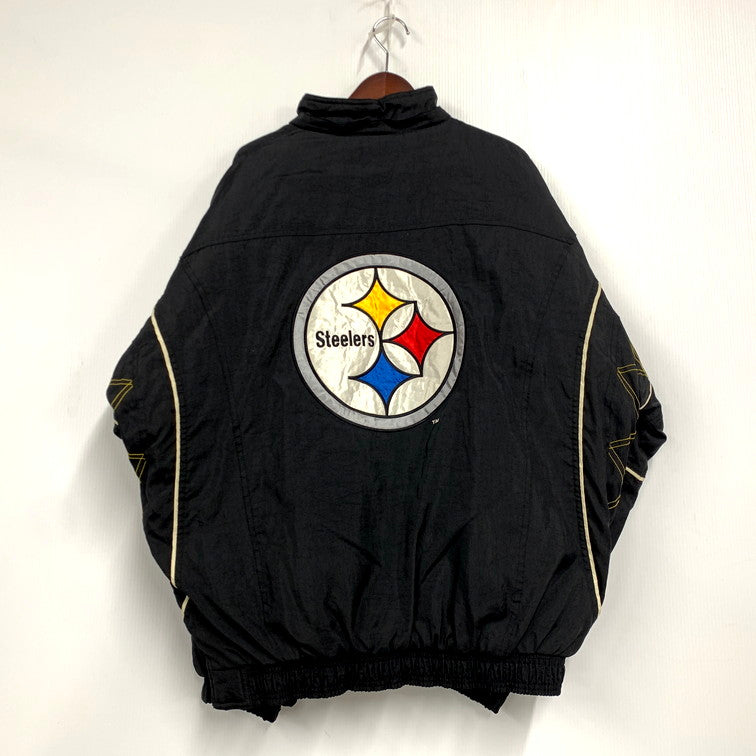 【中古品】【メンズ】  STARTER スターター NFL 90S STEELERS ANORAK JACKET アノラックジャケット アウター 146-250217-as-15-izu サイズ：XL カラー：ブラック 万代Net店