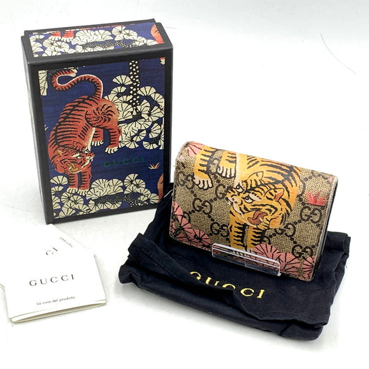 【現状渡し品】【メンズ/レディース】 GUCCI グッチ GGスプリーム ベンガルタイガー 二つ折り財布 ウォレット 181-250217-as-11-izu カラー：マルチカラー 万代Net店