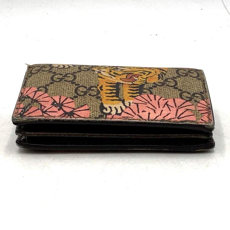 【現状渡し品】【メンズ/レディース】 GUCCI グッチ GGスプリーム ベンガルタイガー 二つ折り財布 ウォレット 181-250217-as-11-izu カラー：マルチカラー 万代Net店