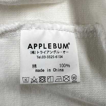 【中古品】【メンズ】 APPLEBUM アップルバム TEXT SS TEE テキスト ショートスリーブ Tシャツ 半袖 トップス 142-250218-as-01-izu サイズ：XL カラー：ホワイト 万代Net店