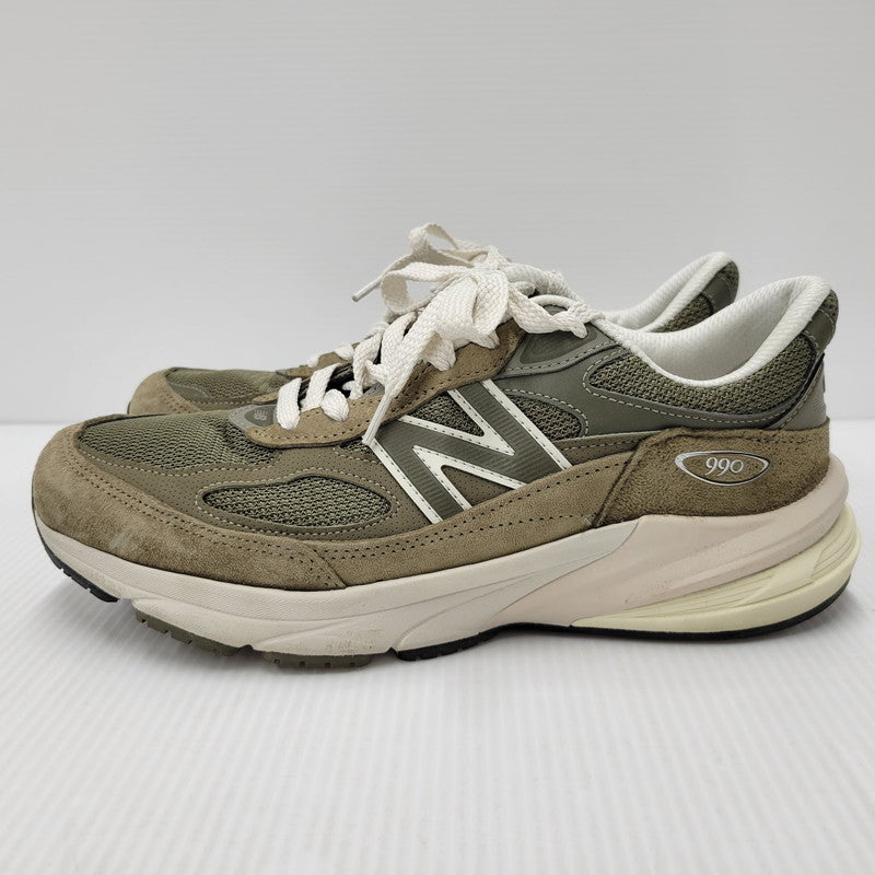 【中古品】【メンズ】 NEW BALANCE ニューバランス U990TB6 990V6 スニーカー シューズ 靴 USA製 162-250219-as-37-izu サイズ：27cm カラー：グリーン系 万代Net店