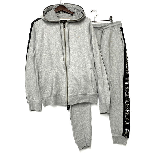 【中古品】【メンズ】 1piu1uguale3 ウノピュウノウグァーレトレ SIDE LINE SWEAT SET UP サイドライン パーカー スウェット セットアップ 140-250218-as-18-izu サイズ：XXL カラー：グレー 万代Net店