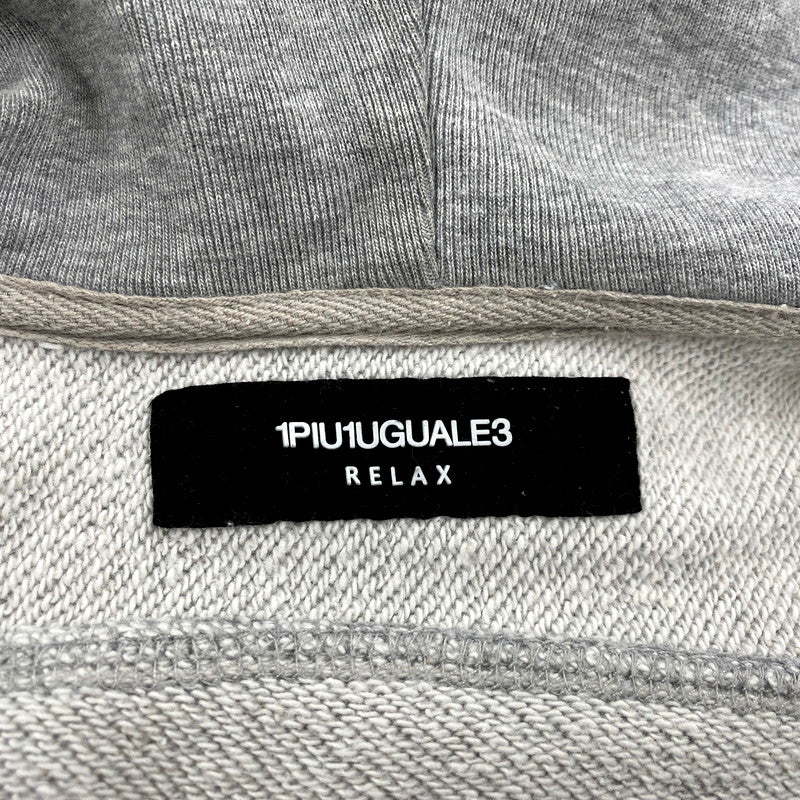 【中古品】【メンズ】 1piu1uguale3 ウノピュウノウグァーレトレ SIDE LINE SWEAT SET UP サイドライン パーカー スウェット セットアップ 140-250218-as-18-izu サイズ：XXL カラー：グレー 万代Net店