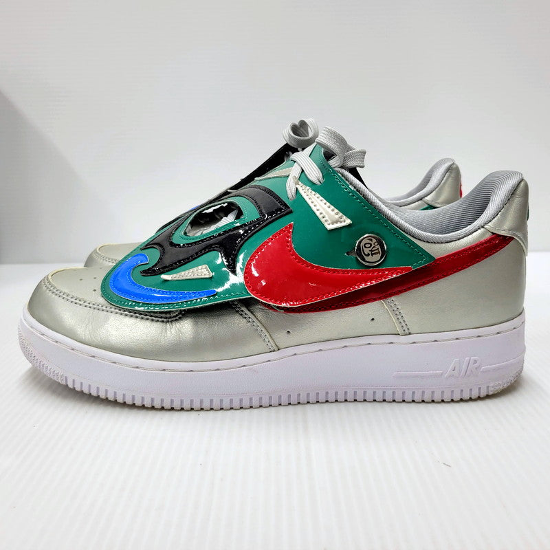 【中古品】【メンズ】 NIKE ナイキ AIR FORCE 1 '07 LV8 DM6177-095 エア フォース 1 '07 LV8 スニーカー シューズ 靴 160-250219-as-23-izu サイズ：28cm カラー：METALLIC SILVER/GREEN NOISE 万代Net店