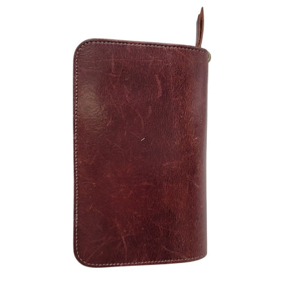 【中古品】【メンズ/レディース】 革蛸謹製 MIDDLE LEATHER WALLET ミドル レザー ウォレット 紅月 財布 200-250219-as-35-izu カラー：レッドブラウン系 万代Net店