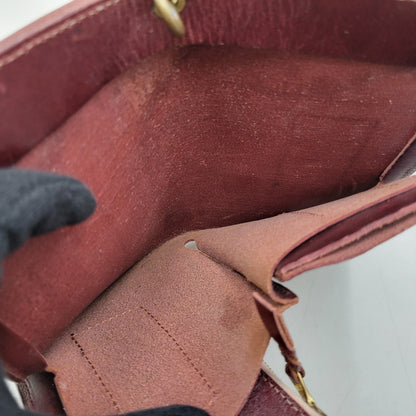 【中古品】【メンズ/レディース】 革蛸謹製 MIDDLE LEATHER WALLET ミドル レザー ウォレット 紅月 財布 200-250219-as-35-izu カラー：レッドブラウン系 万代Net店