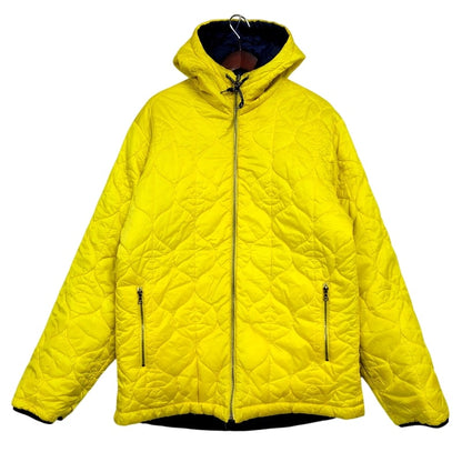 【中古品】【メンズ】  OLD A BATHING APE オールド  アベイシングエイプ REVERSIBLE QUILTING HOODED JACKET リバーシブル キルティング フーデッド ジャケット アウター 142-250219-as-04-izu サイズ：XL カラー：イエロー×ネイビー 万代Net店