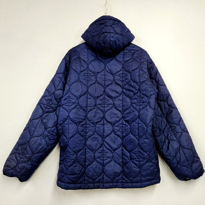 【中古品】【メンズ】  OLD A BATHING APE オールド  アベイシングエイプ REVERSIBLE QUILTING HOODED JACKET リバーシブル キルティング フーデッド ジャケット アウター 142-250219-as-04-izu サイズ：XL カラー：イエロー×ネイビー 万代Net店