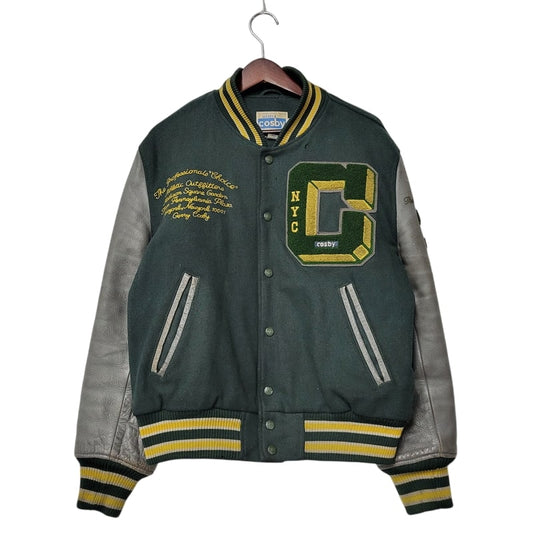 【現状渡し品】【メンズ】  GERRY COSBY ジェリーコスビー 80S VARSITY JACKET バーシティジャケット アウター 146-250219-as-43-izu サイズ：M カラー：グリーン 万代Net店