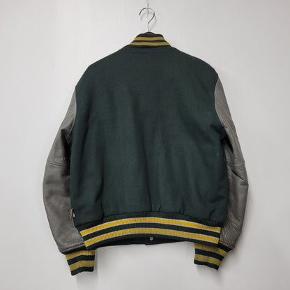 【現状渡し品】【メンズ】  GERRY COSBY ジェリーコスビー 80S VARSITY JACKET バーシティジャケット アウター 146-250219-as-43-izu サイズ：M カラー：グリーン 万代Net店