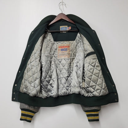 【現状渡し品】【メンズ】  GERRY COSBY ジェリーコスビー 80S VARSITY JACKET バーシティジャケット アウター 146-250219-as-43-izu サイズ：M カラー：グリーン 万代Net店