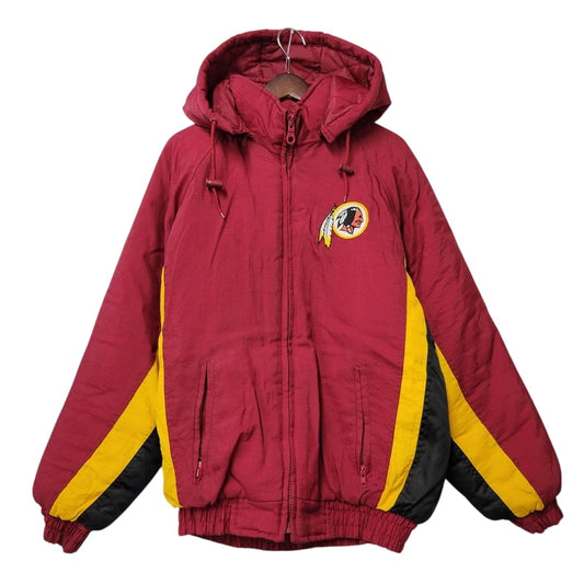 【中古品】【メンズ】  LOGO7 ロゴセブン REDSKINS HOODED DOWN JACKET レッドスキンズ フーデッド ダウンジャケット アウター 146-250219-as-42-izu サイズ：M カラー：レッド 万代Net店