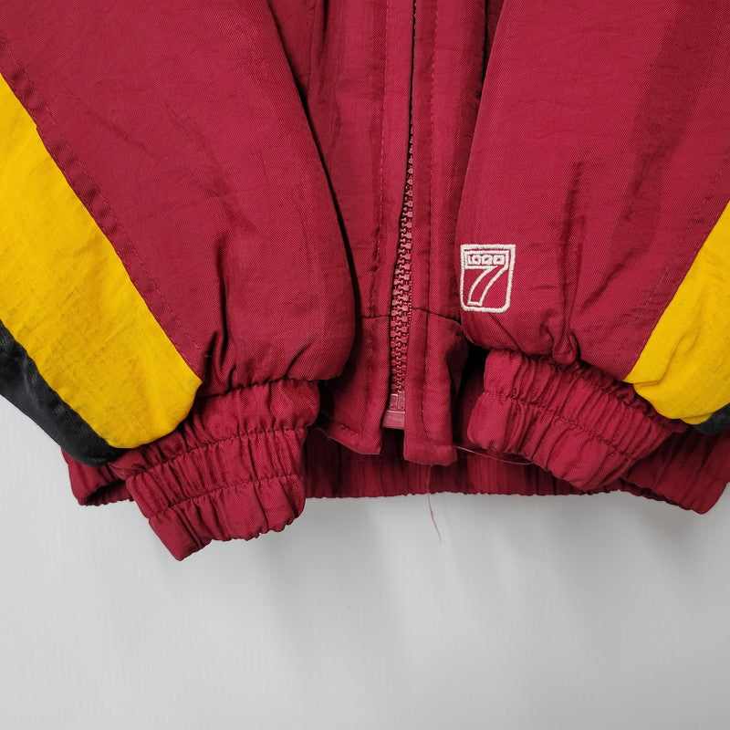 【中古品】【メンズ】  LOGO7 ロゴセブン REDSKINS HOODED DOWN JACKET レッドスキンズ フーデッド ダウンジャケット アウター 146-250219-as-42-izu サイズ：M カラー：レッド 万代Net店