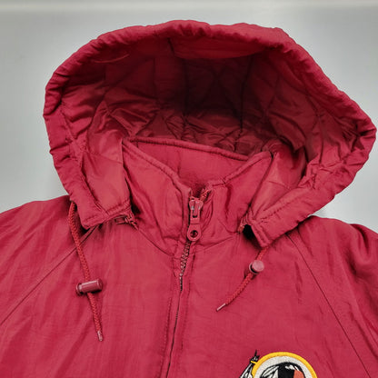 【中古品】【メンズ】  LOGO7 ロゴセブン REDSKINS HOODED DOWN JACKET レッドスキンズ フーデッド ダウンジャケット アウター 146-250219-as-42-izu サイズ：M カラー：レッド 万代Net店