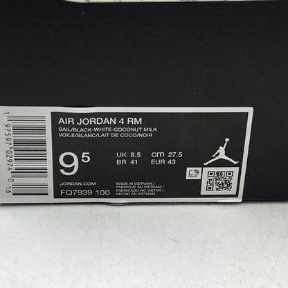 【中古品】【メンズ】 NIKE ナイキ AIR JORDAN 4 RM FQ7939-100 エアジョーダン 4 RM スニーカー シューズ 靴 160-250219-as-12-izu サイズ：27.5cm カラー：SAIL/BLACK-WHITE-COCONUT MILK 万代Net店