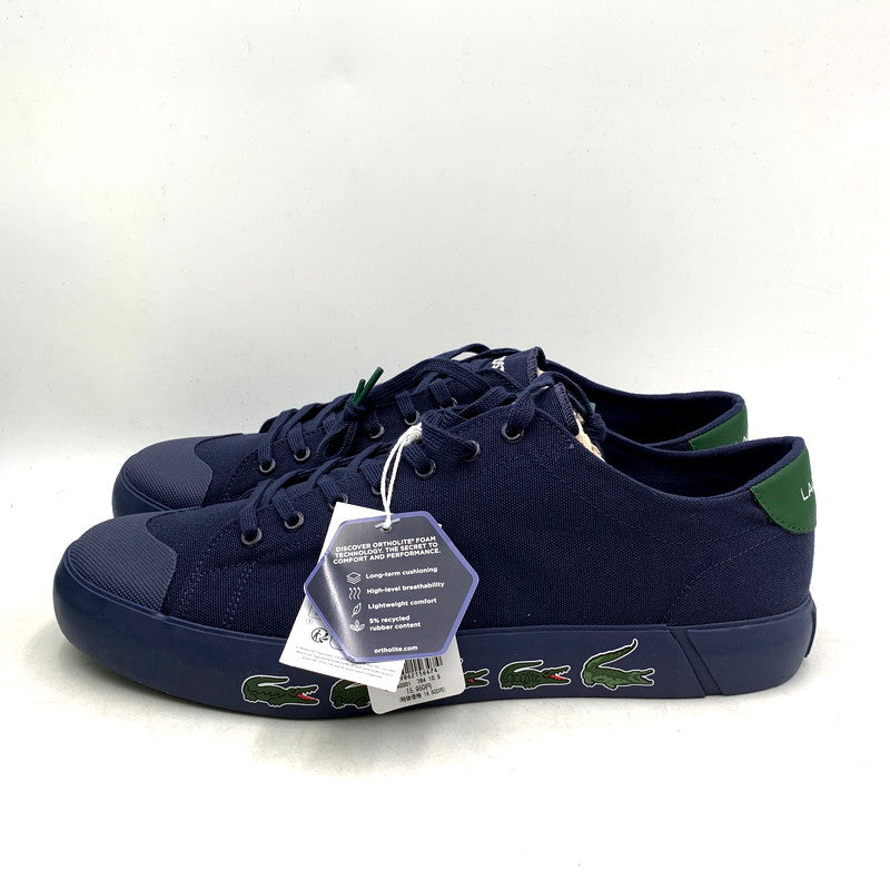 【中古美品】【メンズ】 LACOSTE ラコステ GRIPSHOT 46CMA0001 グリップショット スニーカー シューズ 靴 162-250219-as-13-izu サイズ：UK10.5/28.5cm カラー：NVY/DK GRN 万代Net店