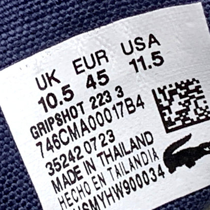 【中古美品】【メンズ】 LACOSTE ラコステ GRIPSHOT 46CMA0001 グリップショット スニーカー シューズ 靴 162-250219-as-13-izu サイズ：UK10.5/28.5cm カラー：NVY/DK GRN 万代Net店