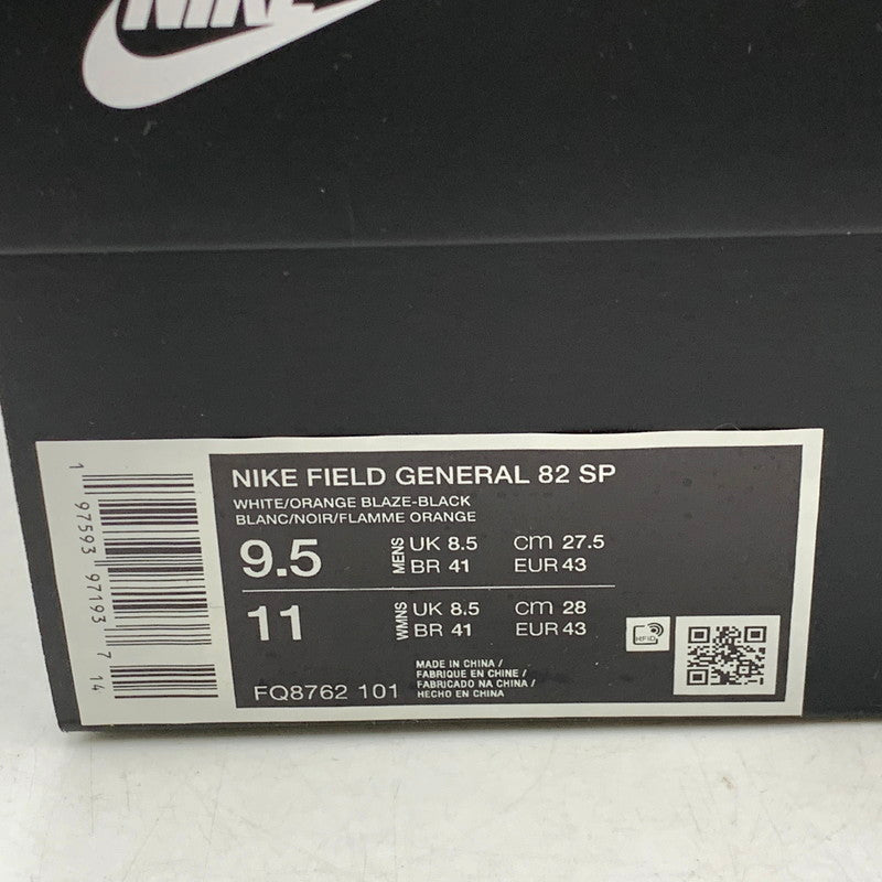 【中古美品】【メンズ】 NIKE ナイキ FIELD GENERAL 82 SP FQ8762-101 フィールド ジェネラル 82 SP スニーカー シューズ 靴 160-250219-as-10-izu サイズ：27.5cm カラー：WHITE/ORANGE BLAZE-BLACK 万代Net店