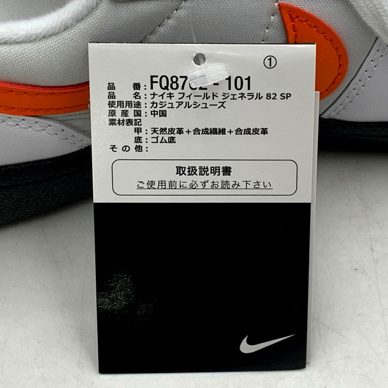 【中古美品】【メンズ】 NIKE ナイキ FIELD GENERAL 82 SP FQ8762-101 フィールド ジェネラル 82 SP スニーカー シューズ 靴 160-250219-as-10-izu サイズ：27.5cm カラー：WHITE/ORANGE BLAZE-BLACK 万代Net店