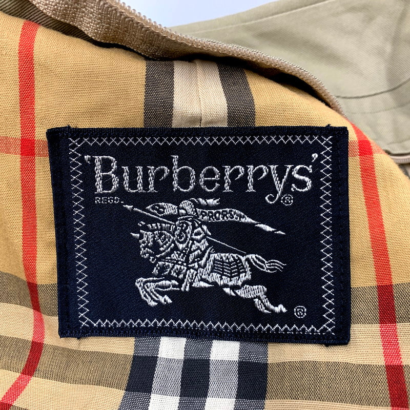 【中古品】【メンズ】 Burberrys バーバリーズ WOOL CHECK LINER BELTED SOUTIEN COLLAR COAT ウール チェックライナー ステンカラー コート ジャケット アウター 141-250221-ay-08-izu カラー：グリーン系 万代Net店