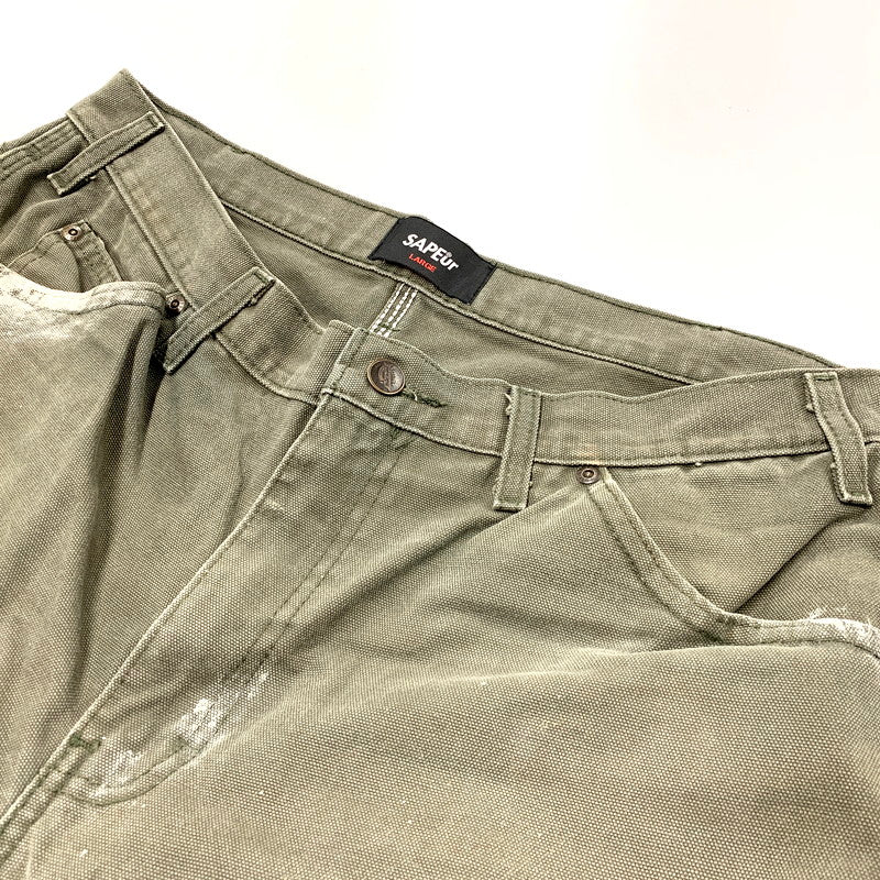 【中古品】【メンズ】  SAPEUR サプール × DICKIES ディッキーズ DUCK PAINTER PANTS 1939RMS ダックペインターパンツ メキシコ製 ズボン ボトムス 153-250221-ay-18-izu サイズ：34×32 カラー：カーキ 万代Net店