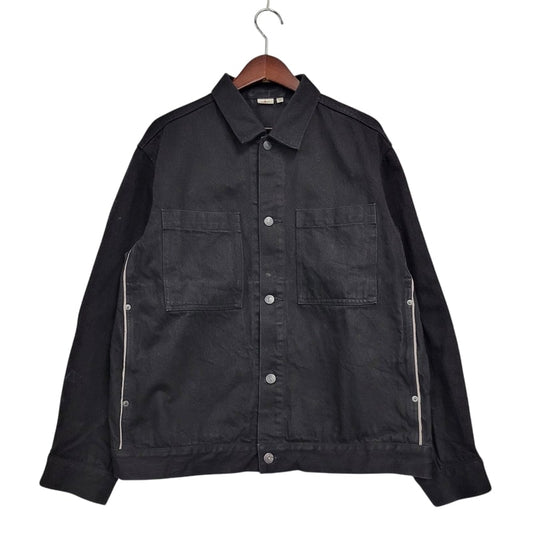 【中古品】【メンズ】 EDIFICE エディフィス BLACK DENIM JACKET 23-011-300-9110-3-0 ブラックデニムジャケット アウター 147-250224-as-02-izu サイズ：M カラー：ブラック 万代Net店