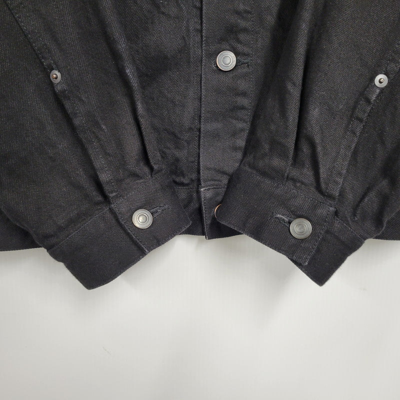 【中古品】【メンズ】 EDIFICE エディフィス BLACK DENIM JACKET 23-011-300-9110-3-0 ブラックデニムジャケット アウター 147-250224-as-02-izu サイズ：M カラー：ブラック 万代Net店