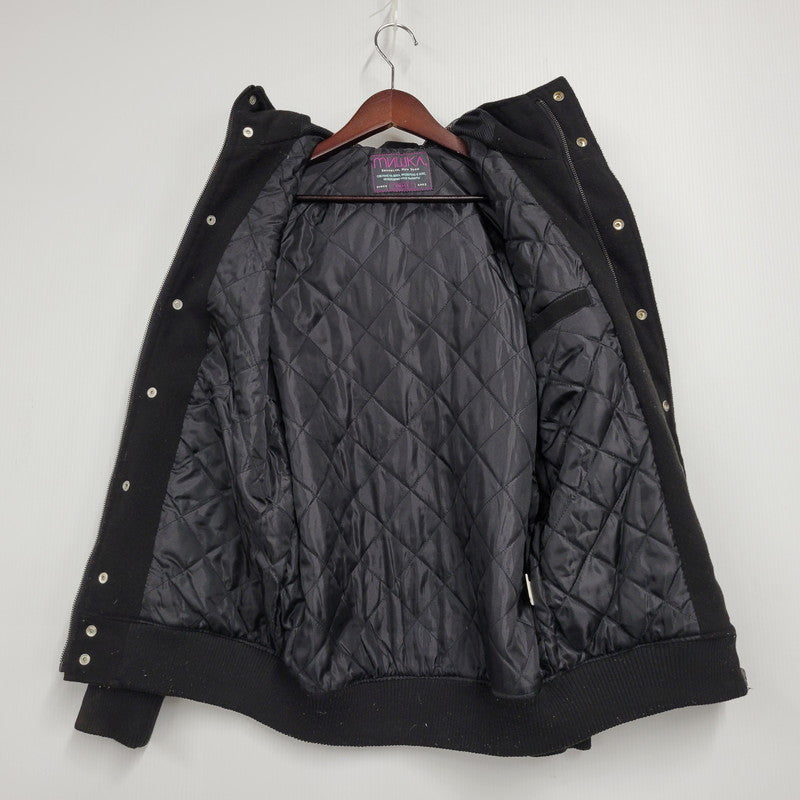 【中古品】【メンズ】 BOTH SIDES HOODED STADIUM JACKET ボスサイド フーデッド スタジアムジャケット スタジャン アウター 142-250224-as-04-izu サイズ：S カラー：ブラック 万代Net店