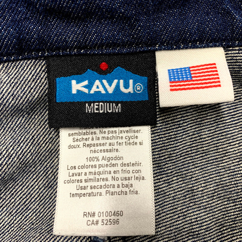 【中古品】【メンズ】 KAVU カブー FULL ZIP SLOW DENIM SHIRT USA製 フルジップ スロー デニムシャツ ジャケット 144-250222-as-14-izu サイズ：M カラー：インディゴ 万代Net店