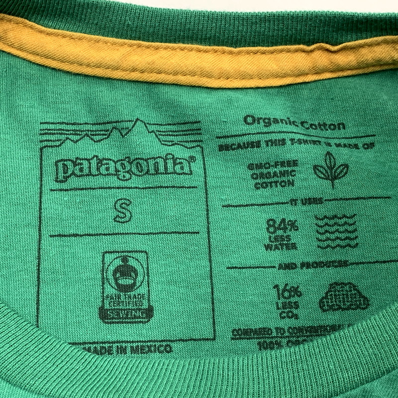 【中古美品】【メンズ】 patagonia パタゴニア ORGANIC COTTON WATER PEOPLE SS TEE 37734SP24 オーガニックコットン ウォーター ピープル ショートスリーブ Tシャツ 2024年製 半袖 トップス 144-250222-as-09-izu サイズ：S カラー：グリーン 万代Net店