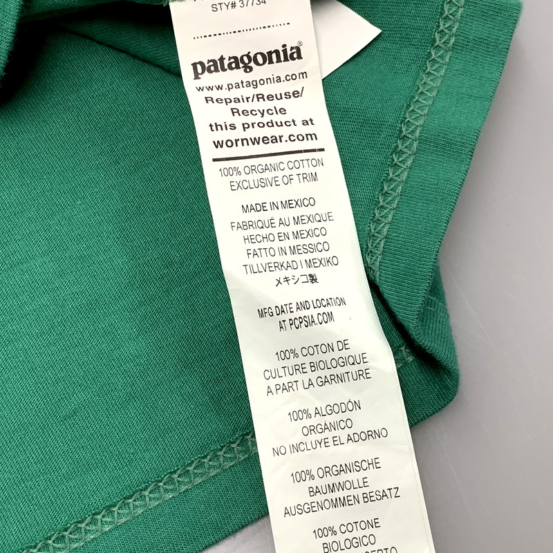 【中古美品】【メンズ】 patagonia パタゴニア ORGANIC COTTON WATER PEOPLE SS TEE 37734SP24 オーガニックコットン ウォーター ピープル ショートスリーブ Tシャツ 2024年製 半袖 トップス 144-250222-as-09-izu サイズ：S カラー：グリーン 万代Net店