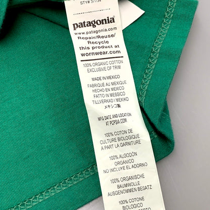 【中古美品】【メンズ】 patagonia パタゴニア ORGANIC COTTON WATER PEOPLE SS TEE 37734SP24 オーガニックコットン ウォーター ピープル ショートスリーブ Tシャツ 2024年製 半袖 トップス 144-250222-as-09-izu サイズ：S カラー：グリーン 万代Net店