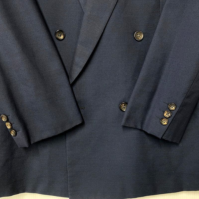 【中古品】【メンズ】  COMME DES GARCONS HOMME DEUX コムデギャルソンオムドゥ 90S DOUBLE BREASTED TAILORED JACKET DJ-31009S AD1993 ダブル ブレステッド テーラードジャケット 140-250223-as-17-izu サイズ：S カラー：ネイビー 万代Net店