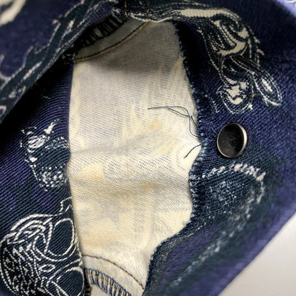 【現状渡し品】【メンズ】 GAULTIER JEAN'S ゴルチェジーンズ TATTOO GRAPHIC PRINT SHORT TRUCKER JACKET タトゥー グラフィック プリント ショート トラッカージャケット 日本製 168-250223-as-16-izu サイズ：48 カラー：ネイビー系 万代Net店